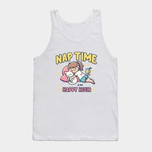 "Naptime is my happy Hour" Parenting Tank Top